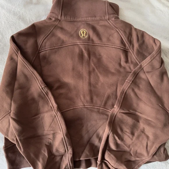 Lululemon Athletica Brown Half-Zip Scuba Sweater - Picture 2 of 2
